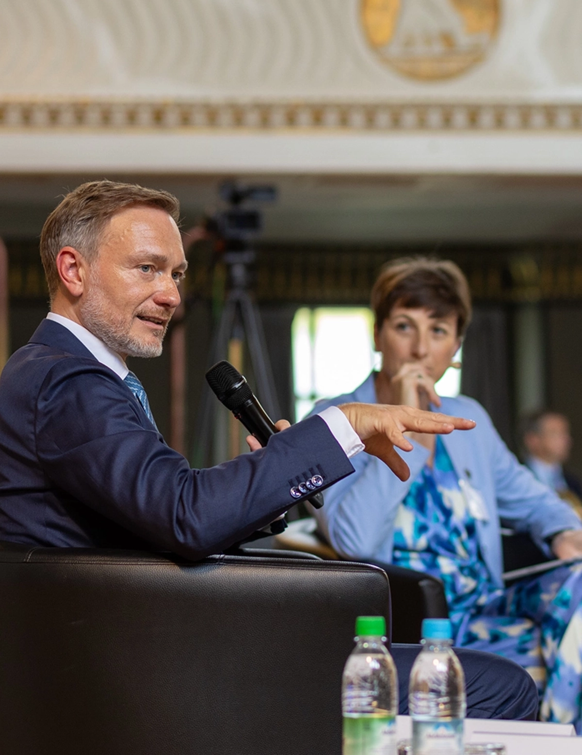 Christian Lindner bei der Podiumsdiskussion.