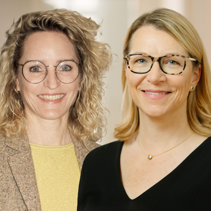 Portraits of Nina Hugendubel and Christine Bortenlänger